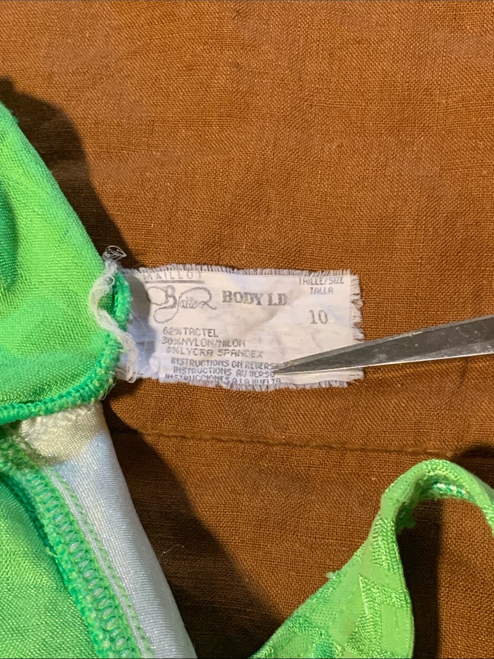 Amazing 90's vintage neon   Green One-Piece high cut Swimsuit - Picture 5 of 5